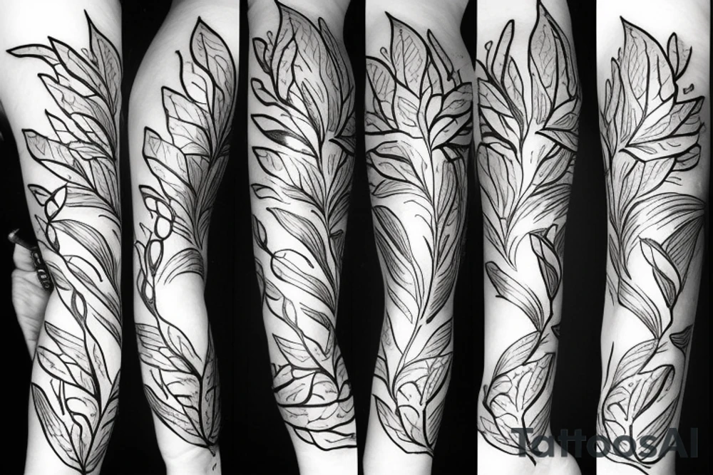 ivy leaves tattoo idea