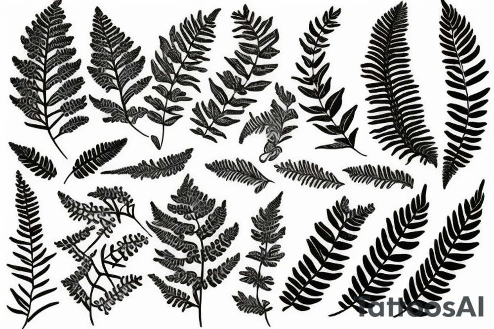 fern leave tattoo idea