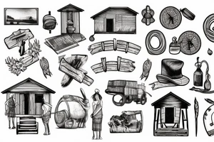 Greek rural scene tattoo idea