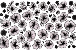 Glowing hibiscus flower tattoo idea