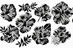 Glowing hibiscus flower tattoo idea