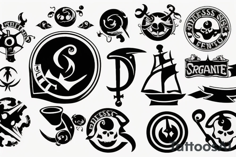 espresso portafilter spilling forming a sea of thieves logo tattoo idea