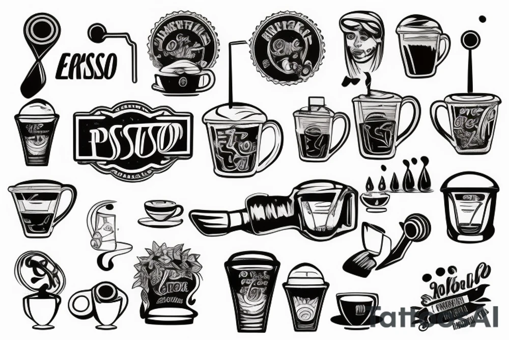 espresso portafilter tattoo idea