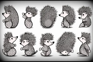 cute hedgehog tattoo idea