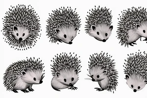 cute hedgehog tattoo idea