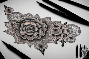 hard-painted castle tattoo idea