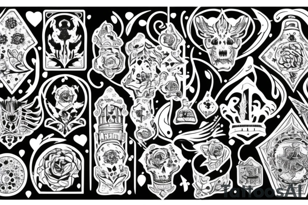 hard-painted castle tattoo idea