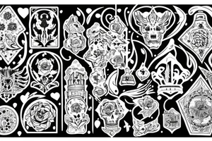 hard-painted castle tattoo idea
