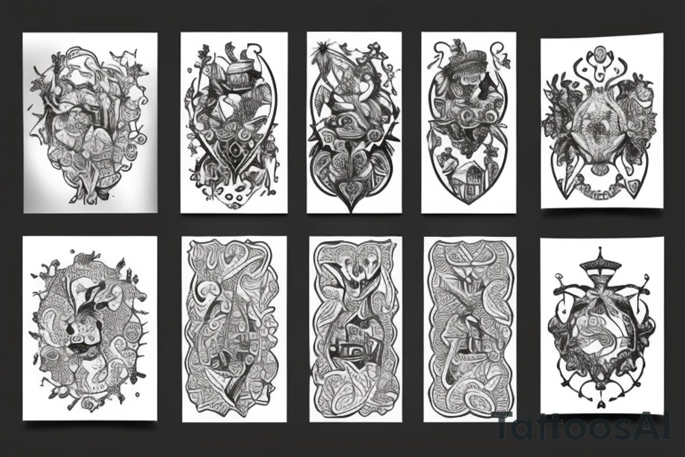hard-painted castle tattoo idea