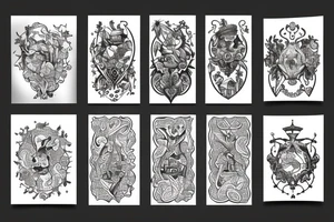 hard-painted castle tattoo idea