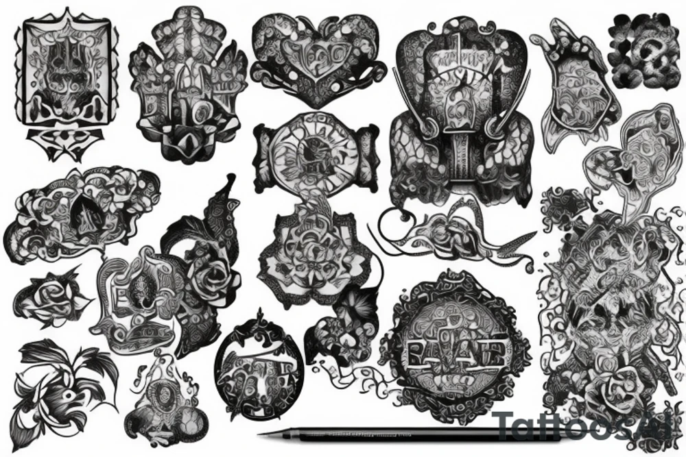 hard-painted castle tattoo idea