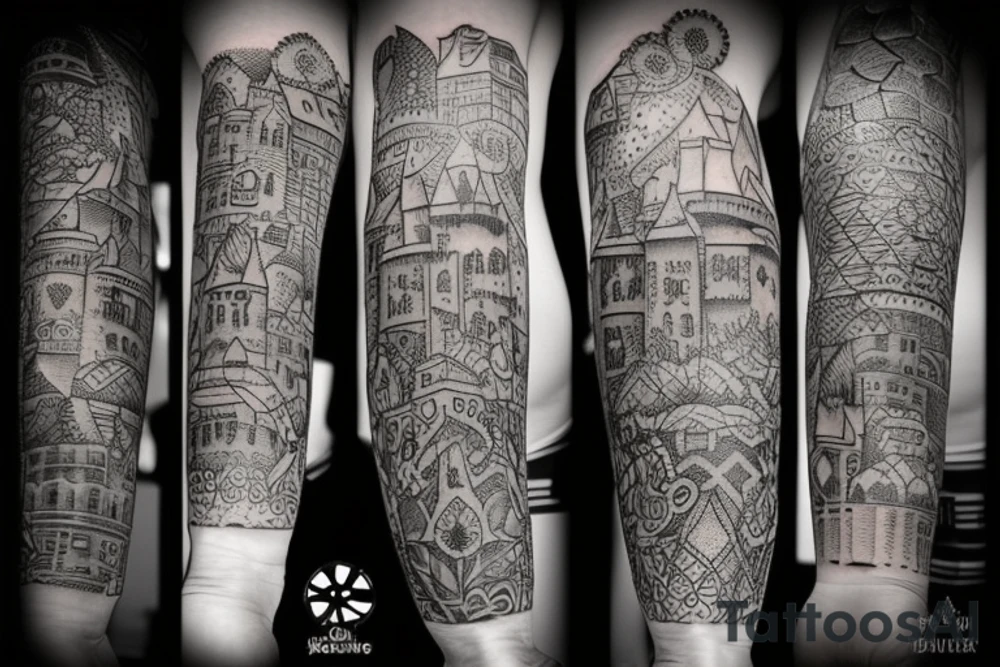 castle tattoo idea