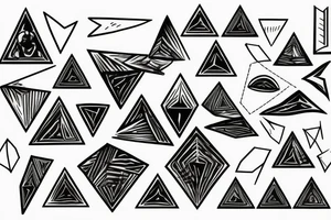 triangle black gray 
landscape life death tattoo idea