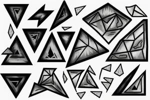 triangle black gray 
landscape life death tattoo idea