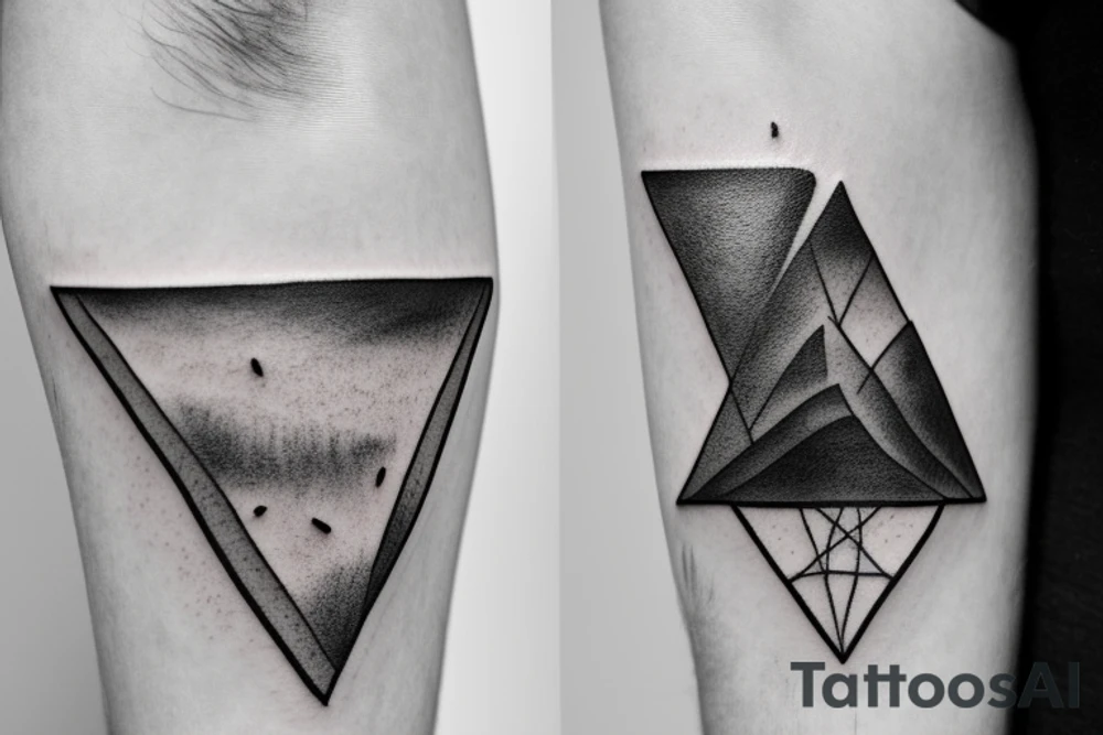 triangle black gray 
landscape life death tattoo idea