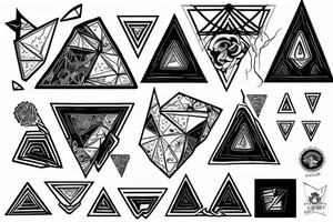triangle black gray 
landscape life death tattoo idea