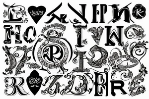 letters SRK tattoo idea