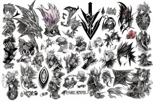Final Fantasy magic, symbols and summons tattoo idea