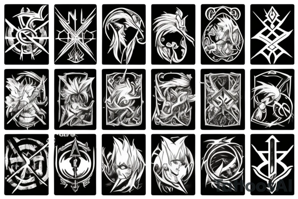 Final Fantasy magic icon or the symbols for the spells tattoo idea