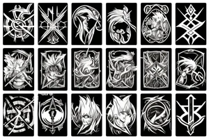 Final Fantasy magic icon or the symbols for the spells tattoo idea