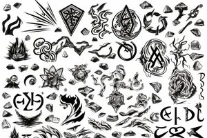 Elemental spell symbols tattoo idea