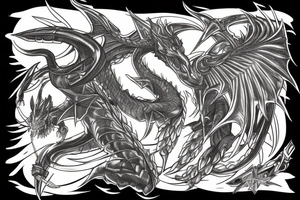Bahamut from Final Fantasy tattoo idea