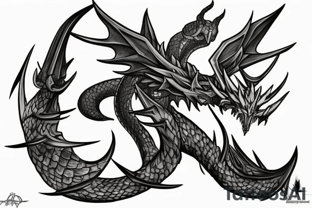Bahamut from Final Fantasy tattoo idea