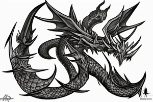 Bahamut from Final Fantasy tattoo idea