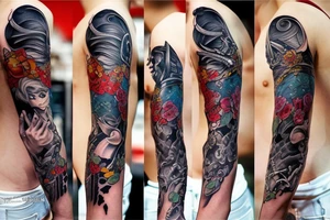 Tattoo sleeve from the Final Fantasy series tattoo idea
