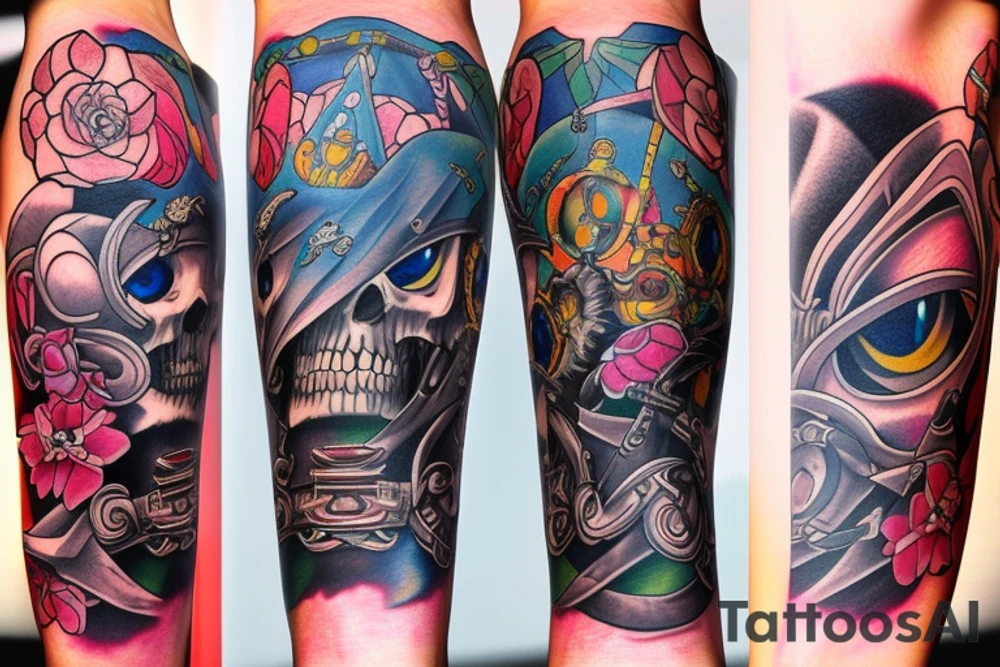 Tattoo sleeve from the Final Fantasy series tattoo idea