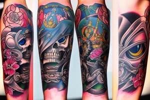 Tattoo sleeve from the Final Fantasy series tattoo idea