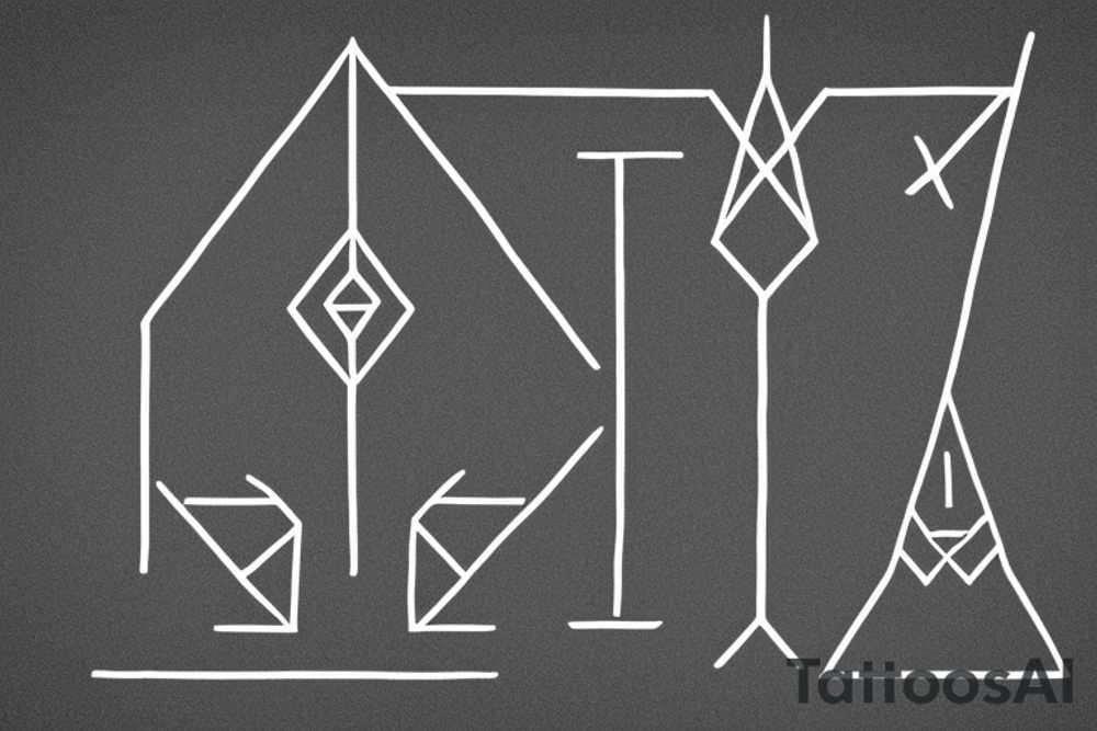 incorporate “2%”, “I > UP DOWN” (up down being symbols), the semicolon in an arrow and the 3 triangles, one solid, one broken and one without a base tattoo idea