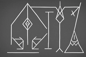 incorporate “2%”, “I > UP DOWN” (up down being symbols), the semicolon in an arrow and the 3 triangles, one solid, one broken and one without a base tattoo idea
