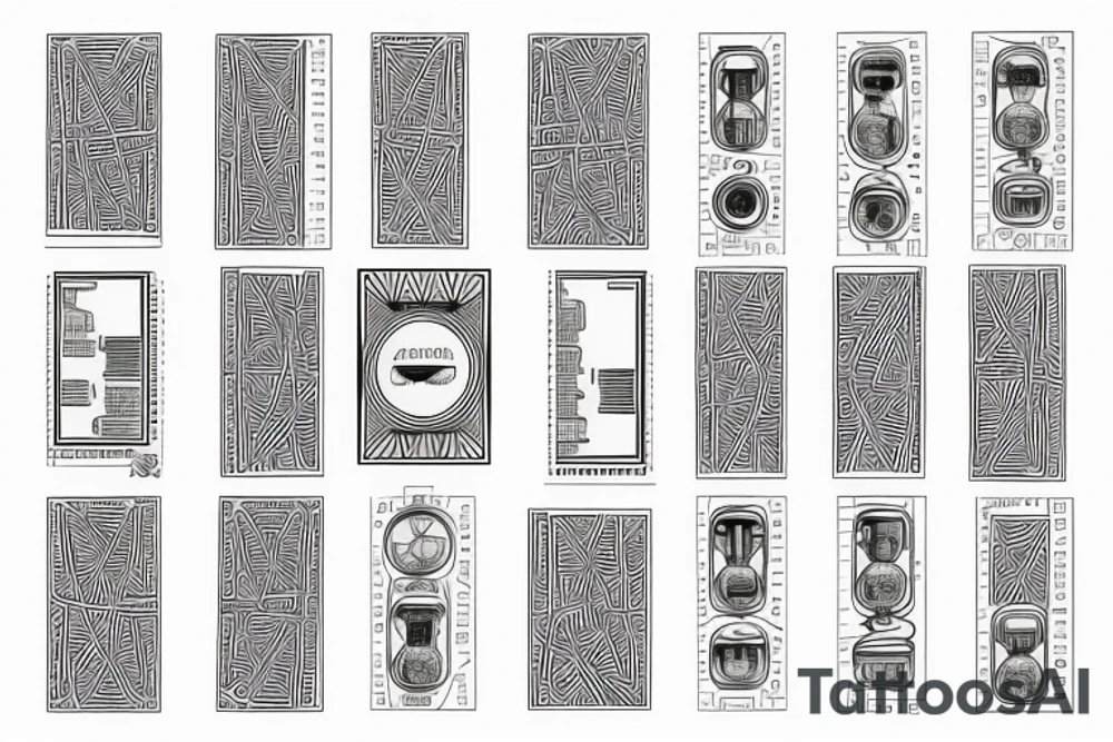 a victorian circuit diagram of a capacitor tattoo idea