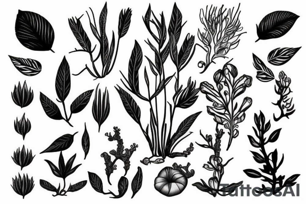 bontanist plant collection tattoo idea