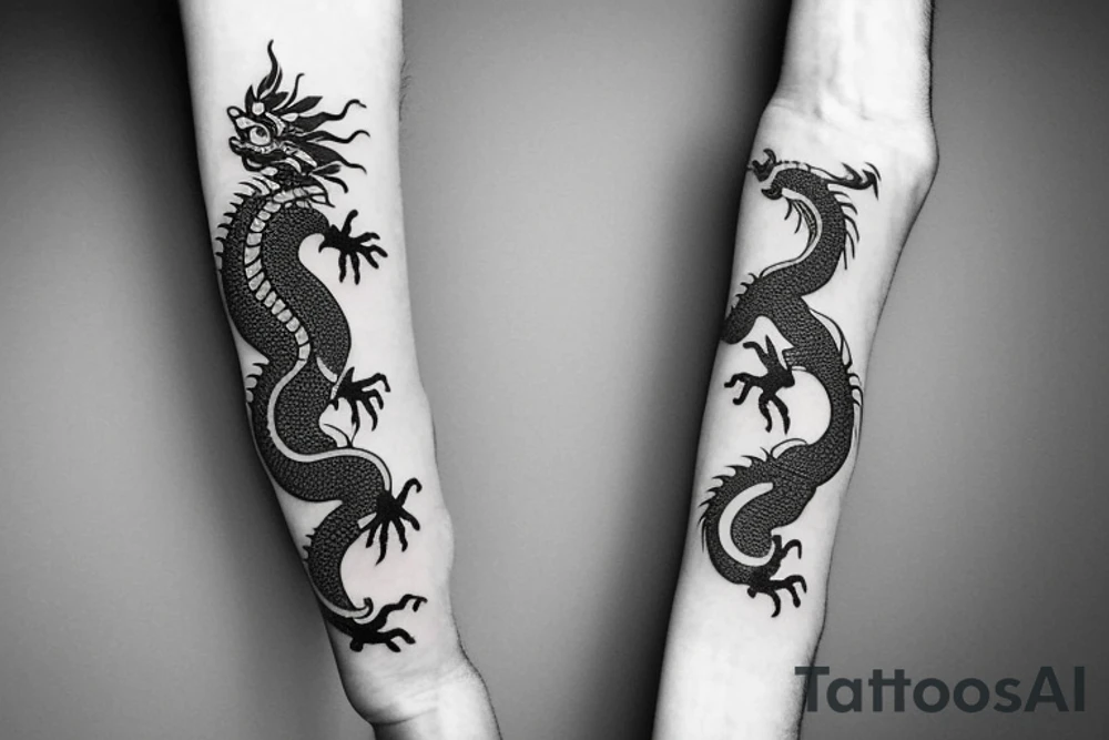 chinese dragon to wrap around wrist and forearm tattoo idea chinese dragon to wrap around wrist and forearm tattoo idea
