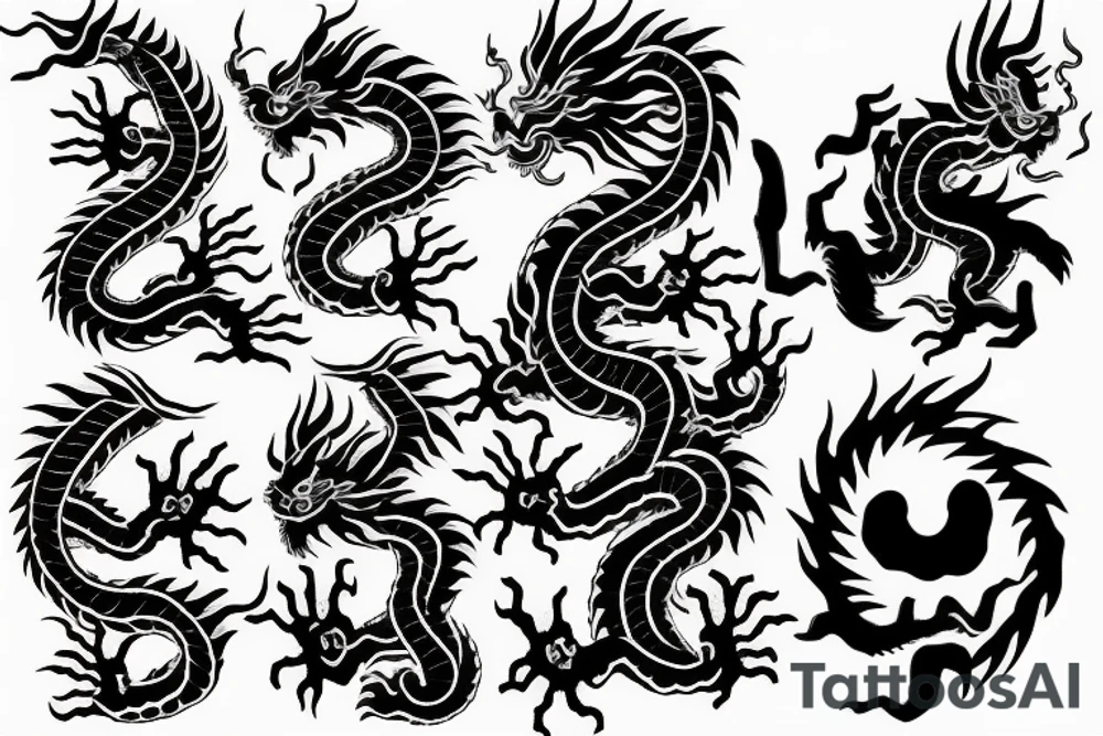 chinese dragon to wrap around wrist and forearm tattoo idea