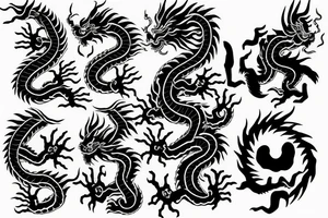 chinese dragon to wrap around wrist and forearm tattoo idea