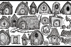 hobbit house with a fire tattoo idea