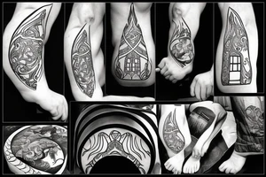 hobbit house with a fire tattoo idea