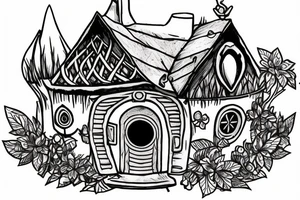 hobbit house peaceful tattoo idea