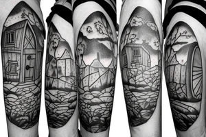 hobbit house peaceful tattoo idea