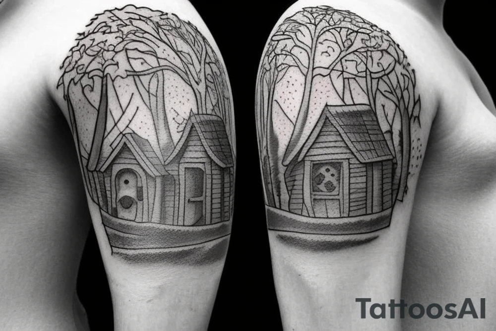 hobbit house peaceful tattoo idea