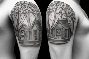 hobbit house peaceful tattoo idea