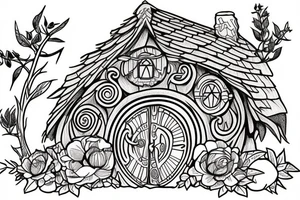 hobbit house peaceful tattoo idea