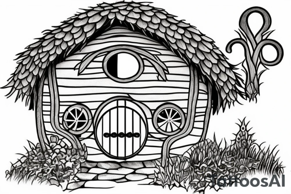 hobbit house peaceful tattoo idea