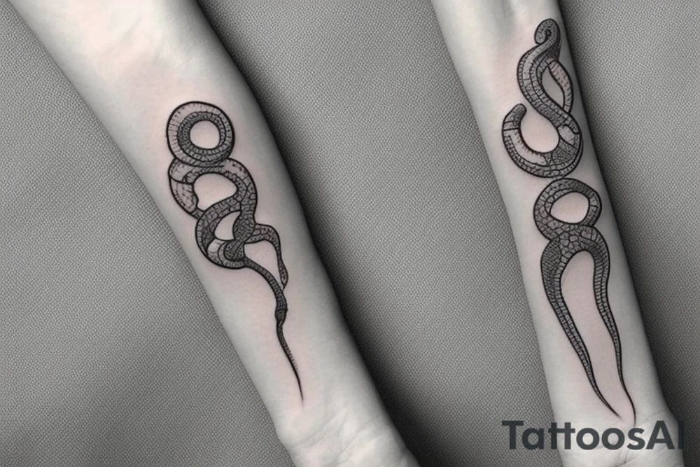 snake wrapping around wrist tattoo idea