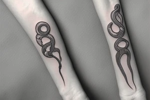 snake wrapping around wrist tattoo idea