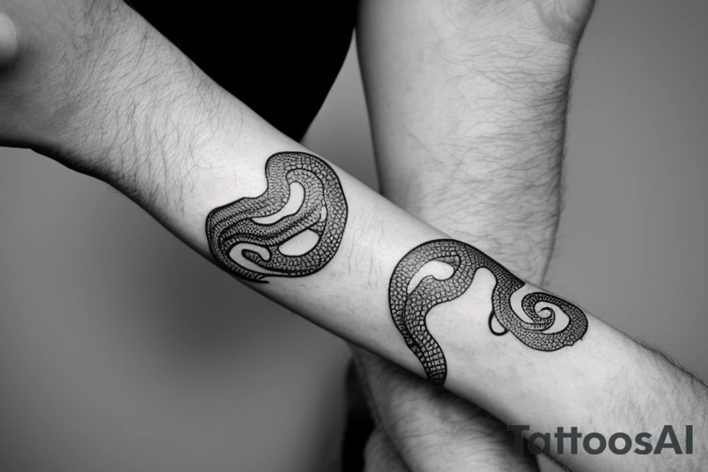 snake wrapping around wrist tattoo idea