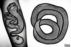 snake wrapping around wrist tattoo idea